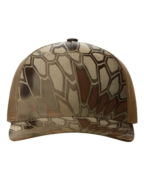Richardson 112PFP — Printed Five-Panel Trucker Cap — Kryptek Highlander/ Buck