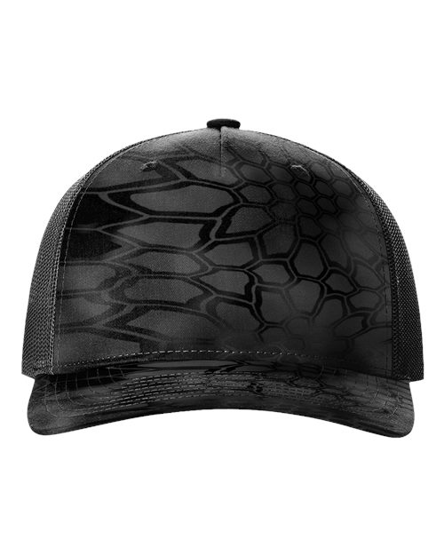 Richardson 112PFP — Printed Five-Panel Trucker Cap — Kryptek Typhon/ Black