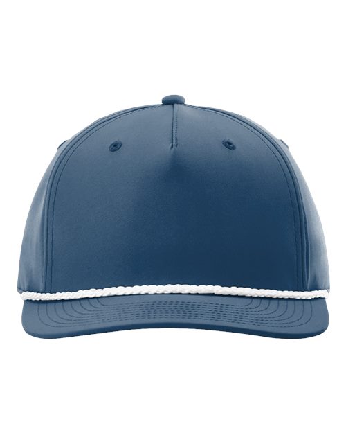 Richardson 258 — Five-Panel Classic Rope Cap — Light Blue/ White