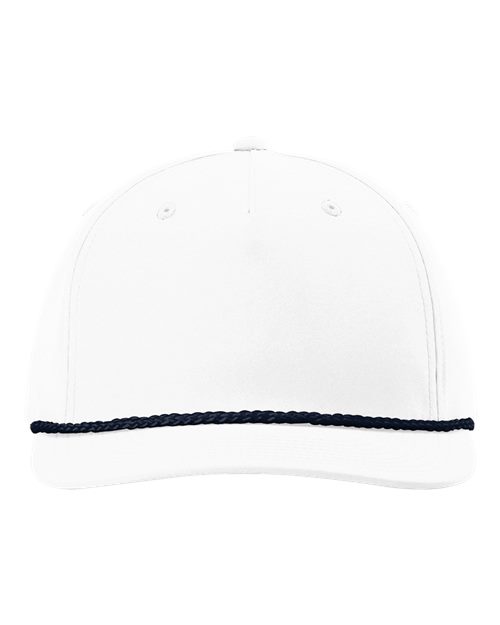 Richardson 258 — Five-Panel Classic Rope Cap — White/ Navy