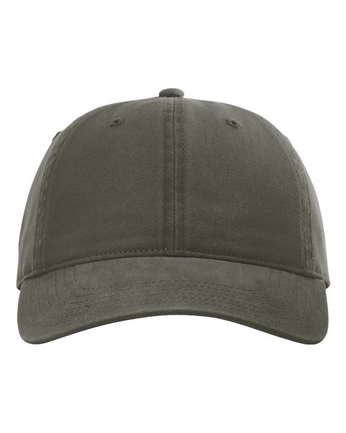 Richardson 326 — Peach Twill Dad Hat — Army Green