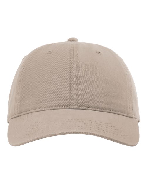 Richardson 326 — Peach Twill Dad Hat — Dark Khaki