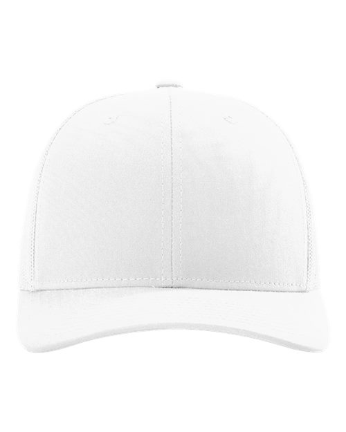 Richardson 112PL — 112+ R-Flex Adjustable Trucker Cap — White