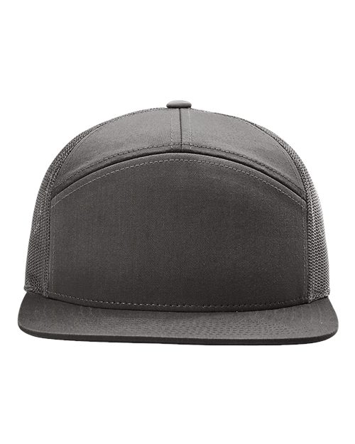 Richardson 168 — Seven-Panel Trucker Cap — Charcoal