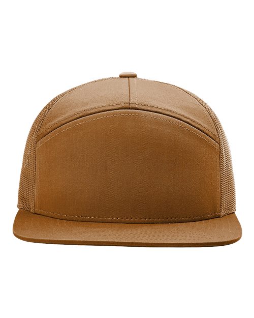 Richardson 168 — Seven-Panel Trucker Cap — Caramel