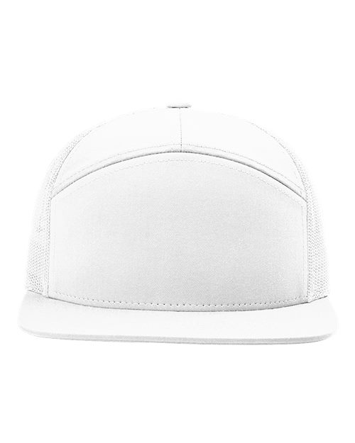 Richardson 168 — Seven-Panel Trucker Cap — White