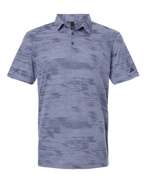 Adidas A2005 — Men's Ultimate365 Textured Stripe Polo — Blue Spark/ Preloved Ink