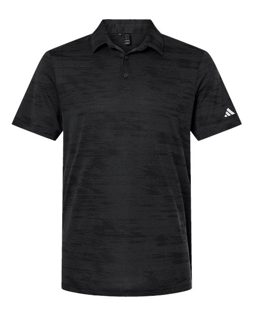 Adidas A2005 — Men's Ultimate365 Textured Stripe Polo — Carbon/ Black