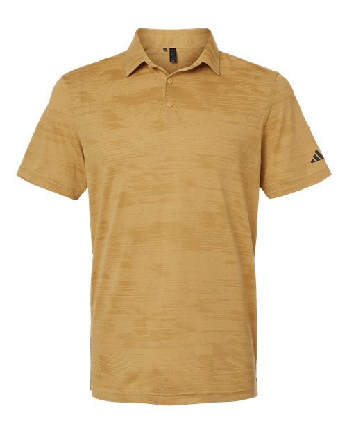 Adidas A2005 — Men's Ultimate365 Textured Stripe Polo — Oat/ Golden Beige