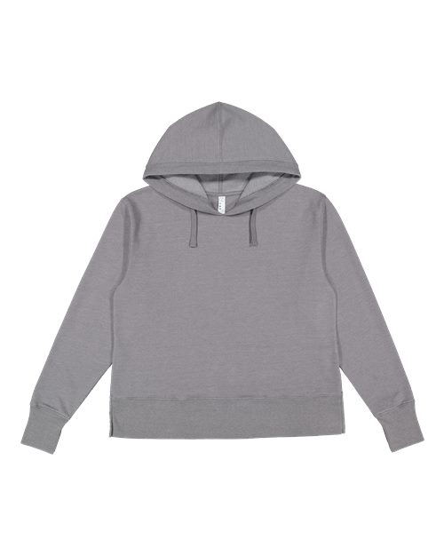 LAT 3536 — Women's Vintage Wash Hoodie Sweatshirt — Washed Grey