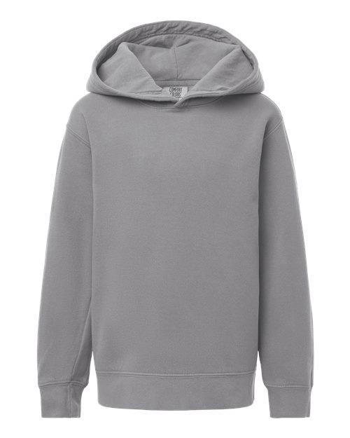 Comfort Colors 1467Y — Youth Garment-Dyed Lightweight Fleece Hooded Sweatshirt — Grey