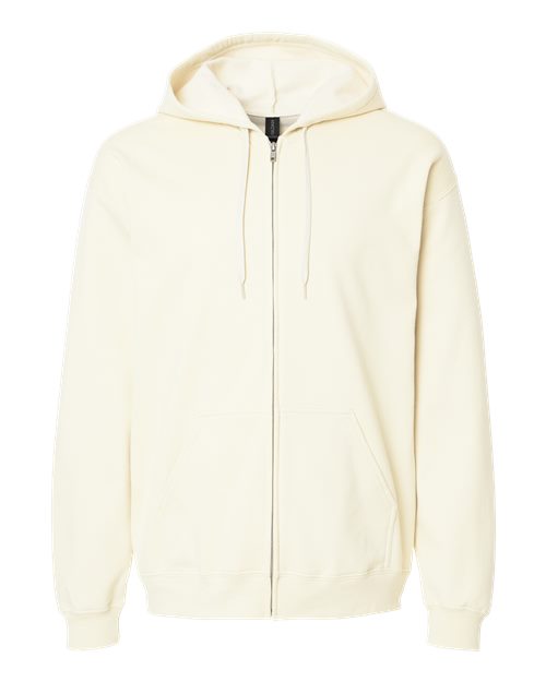 Gildan SF600 — Unisex Softstyle® Full-Zip Hooded Sweatshirt — Off White