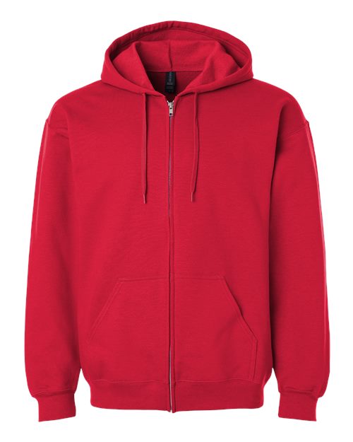 Gildan SF600 — Unisex Softstyle® Full-Zip Hooded Sweatshirt — Red