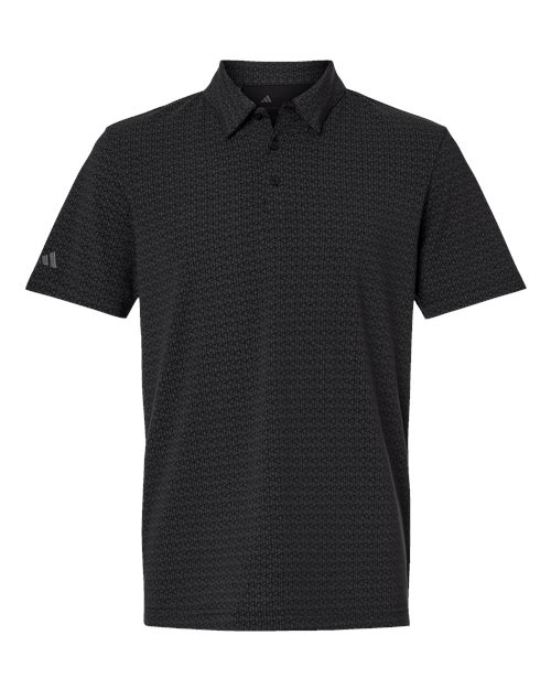 Adidas A702 — Men's Blended Printed Polo — Black