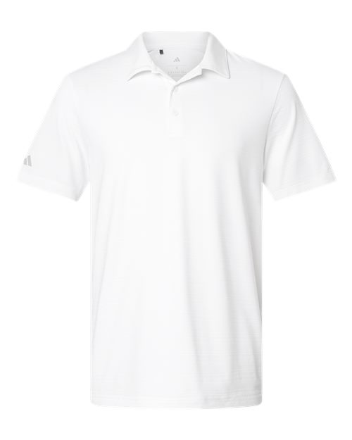 Adidas A704 — Men's Textured Stripe Polo — White