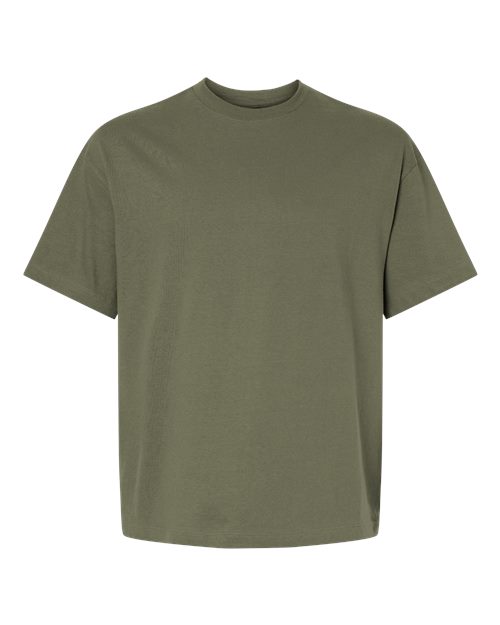 Hanes 5180R — Unisex Beefy-T® Retro Street T-Shirt — Fatigue Green