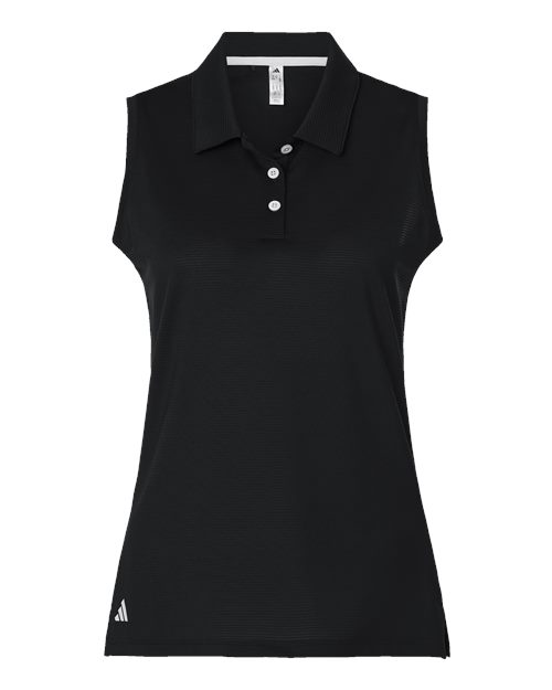 Adidas A1005 — Women's Ottoman Sleeveless Polo — Black