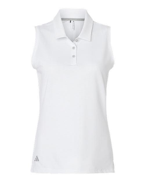 Adidas A1005 — Women's Ottoman Sleeveless Polo — White