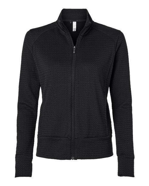 Adidas A1007 — Women's Ultimate365 Textured Full-Zip Jacket — Black