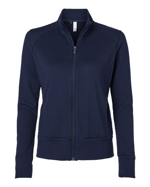 Adidas A1007 — Women's Ultimate365 Textured Full-Zip Jacket — Collegiate Navy