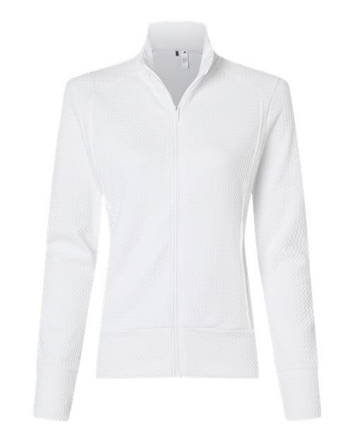 Adidas A1007 — Women's Ultimate365 Textured Full-Zip Jacket — White