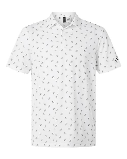 Adidas A2012 — Men's Ultimate365 Mesh Print Polo — White/ Black