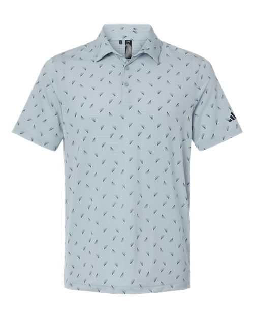 Adidas A2012 — Men's Ultimate365 Mesh Print Polo — Wonder Blue/ Collegiate Navy