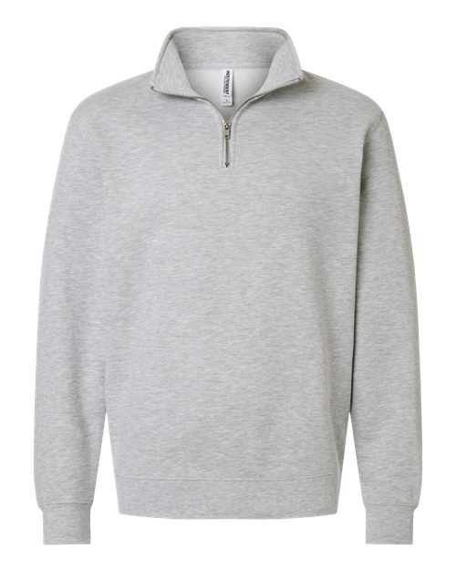 Independent Trading Co. SS4600QZ — Unisex Midweight Quarter-Zip Pullover — Grey Heather