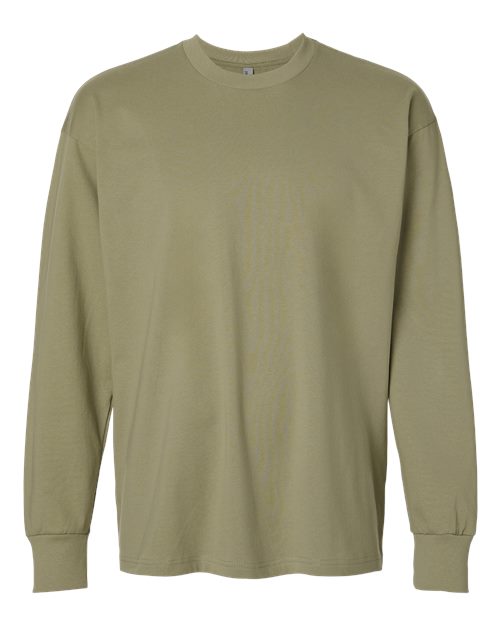 Next Level 7211 — Unisex Heavyweight Long Sleeve T-Shirt — Light Olive
