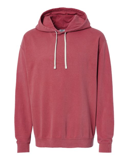 Comfort Colors 1467 — Unisex Garment-Dyed Lightweight Hooded Sweatshirt — Crimson
