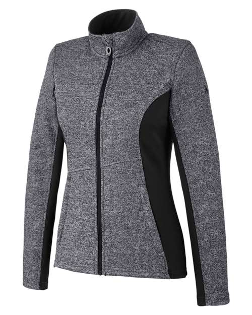 Spyder 187335 — Women's Constant Full-Zip Sweater Fleece Jacket — Black Heather/ Black