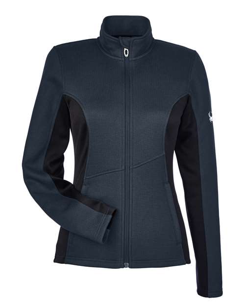 Spyder 187335 — Women's Constant Full-Zip Sweater Fleece Jacket — Frontier/ Black/ White