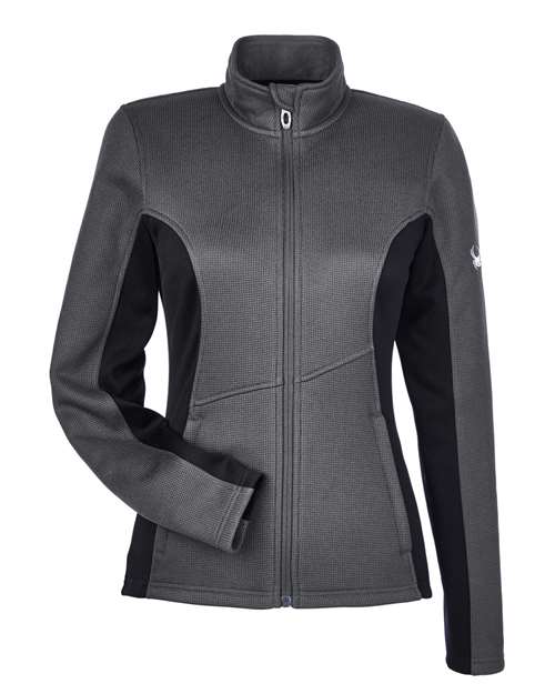 Spyder 187335 — Women's Constant Full-Zip Sweater Fleece Jacket — Polar/ Black/ White