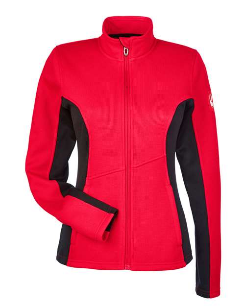 Spyder 187335 — Women's Constant Full-Zip Sweater Fleece Jacket — Red/ Back/ White