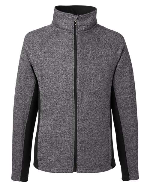 Spyder 187330 — Men's Constant Full-Zip Sweater Fleece Jacket — Black Heather/ Black