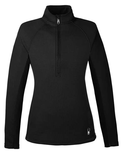 Spyder S16562 — Women's Constant Half-Zip Sweater Fleece Pullover — Black