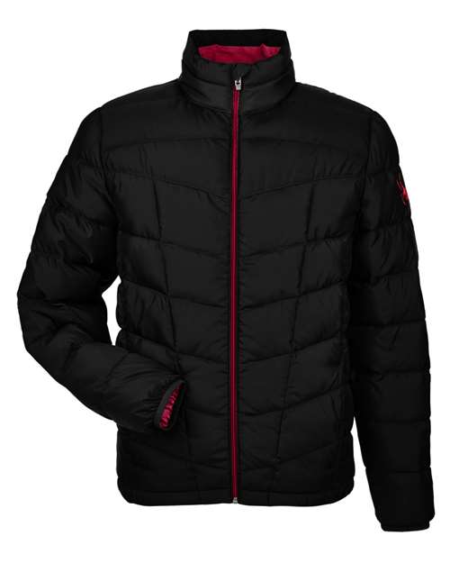 Spyder 187333 — Men's Pelmo Insulated Puffer Jacket — Black/ Red