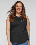 LAT 3892 — Women's Curvy Relaxed Fine Jersey Tank — main view