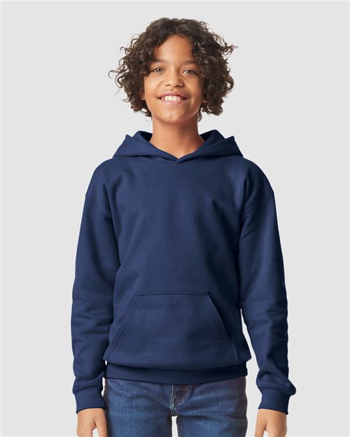 Gildan SF500B — Youth Softstyle® Midweight Hooded Sweatshirt — main view