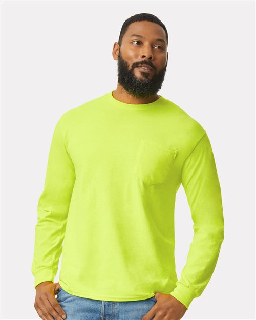 Gildan 2410 — Unisex Ultra Cotton® Long Sleeve Pocket T-Shirt — main view