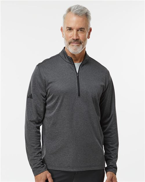 Adidas A593 — Men's Space Dyed Quarter-Zip Pullover — main view