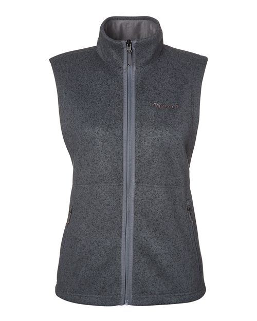 Marmot M16251 — Women's Drop Line Fleece Vest — Steel Onyx Heather