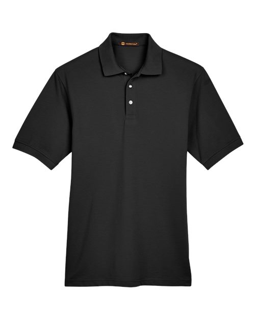 Harriton M265 — Men's Easy Blend™ Polo — Black