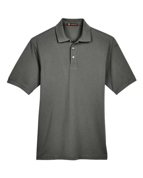 Harriton M265 — Men's Easy Blend™ Polo — Charcoal