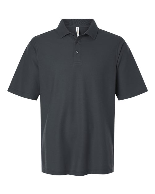 Harriton M105 — Men's Maverick CVC Pique Polo — Dark Charcoal