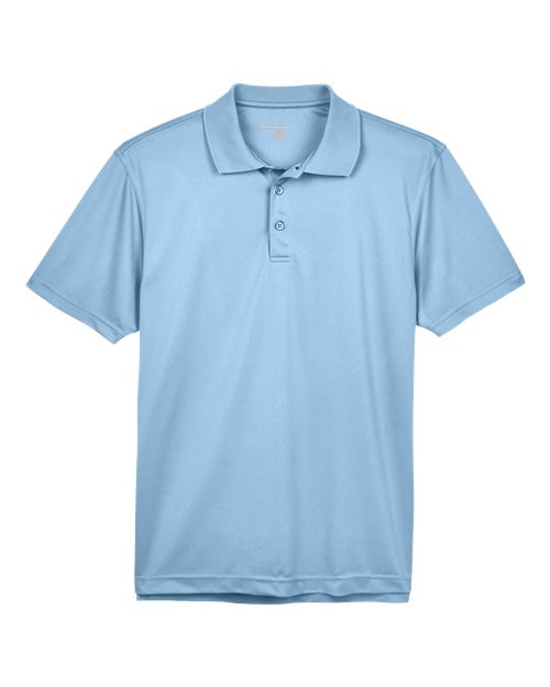 Harriton M315 — Men's Polyester Jersey Polo — Light Blue