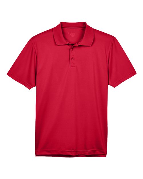 Harriton M315 — Men's Polyester Jersey Polo — Red