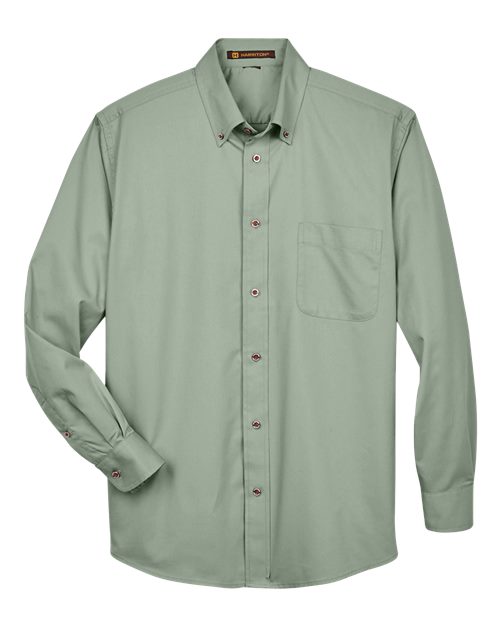 Harriton M500 — Men's Easy Blend™ Twill Shirt — Dill