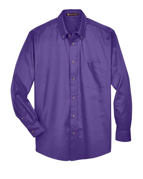 Harriton M500 — Men's Easy Blend™ Twill Shirt — Team Purple