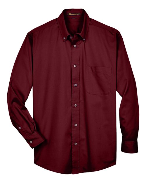 Harriton M500 — Men's Easy Blend™ Twill Shirt — Wine